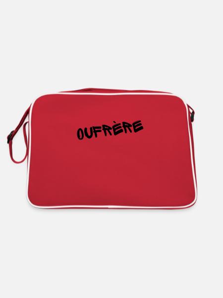 OUFREERE – T-shirt Frère Verlan Streetwear - Retro Bag - red/white - Back