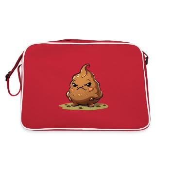 Drôle de pile de crottes de monstres d’Halloween - Sac Retro - rouge/blanc - Dos