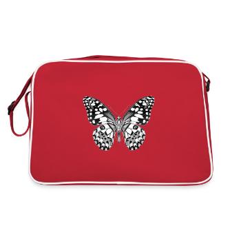 08 papillon noir blanc noir et blanc - Sac Retro - rouge/blanc - Dos