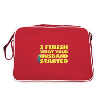 Maler und Lackierer, der Beste und Nervigste Beruf - Retro Tasche - Rot/Weiß - Hinten