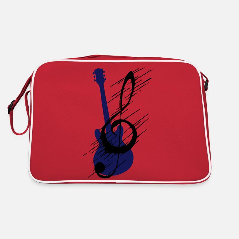 Distorted note key and guitar Retro Bag