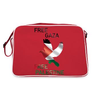 Free Gaza - Retro Tasche - Rot/Weiß - Hinten