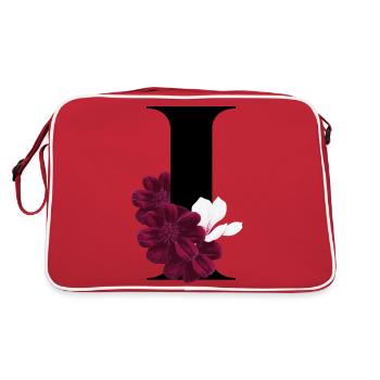 lettre I fleuris - Sac Retro - rouge/blanc - Dos