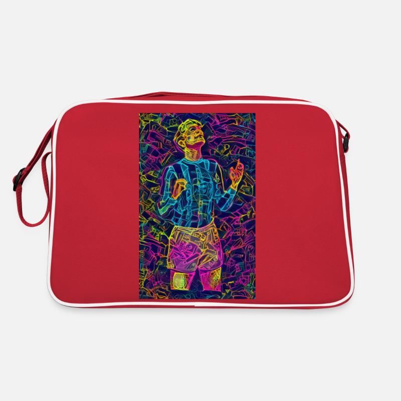 FußballMulticolor Retro Tasche