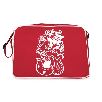 Culture des Incas, oiseau, serpent - Sac Retro - rouge/blanc - Dos