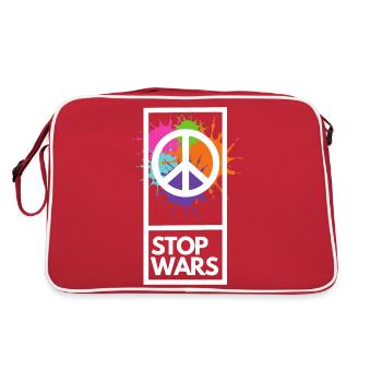 Stop Wars #2 - Sac Retro - rouge/blanc - Dos
