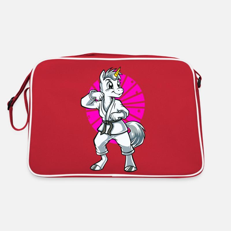karate einhorn Retro Tasche