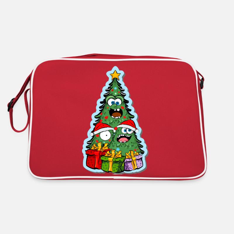 funny christmas tree - Retro Bag - red/white