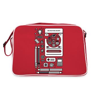 Brainstorming Buddy 8 - Sac Retro - rouge/blanc - Dos