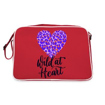 Wild at heart - Retro Tasche - Rot/Weiß - Hinten