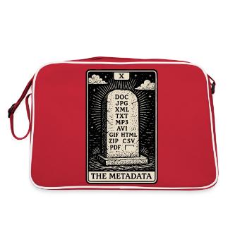 Tarot des archives numériques – La carte de métadonnées - Sac Retro - rouge/blanc - Dos