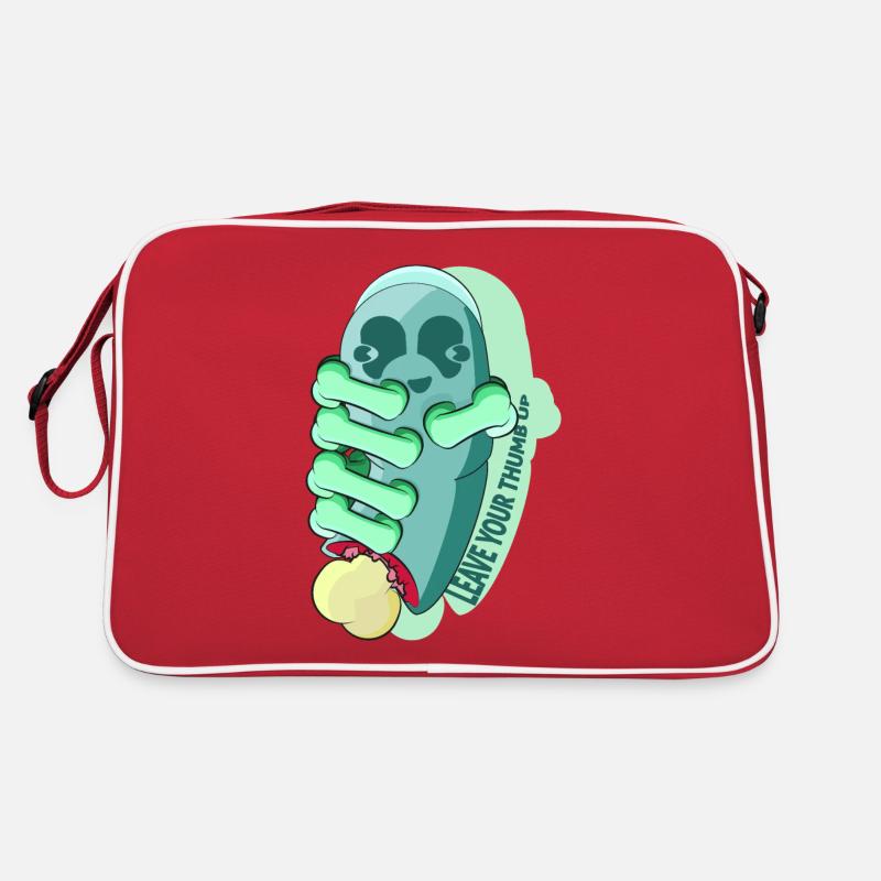 POUCE - Sac Retro - rouge/blanc