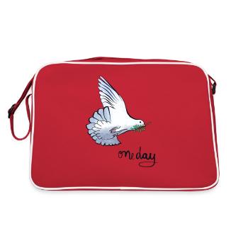 Colombe - Colombe de la Paix - Sac Retro - rouge/blanc - Dos