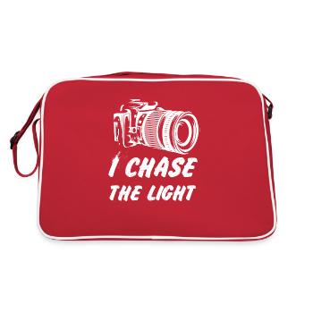Lustiges Fotograf Geschenk Fotografie - Retro Tasche - Rot/Weiß - Hinten