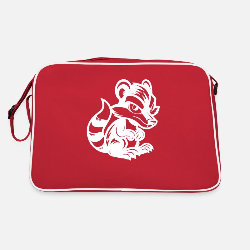 stinktier comic - Retro Tasche - Rot/Weiß