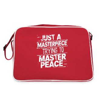 Stärke durch innere Harmonie - Retro Tasche - Rot/Weiß - Hinten
