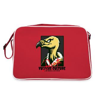 Vulture Culture Animal Lover - Retro Tasche - Rot/Weiß - Hinten