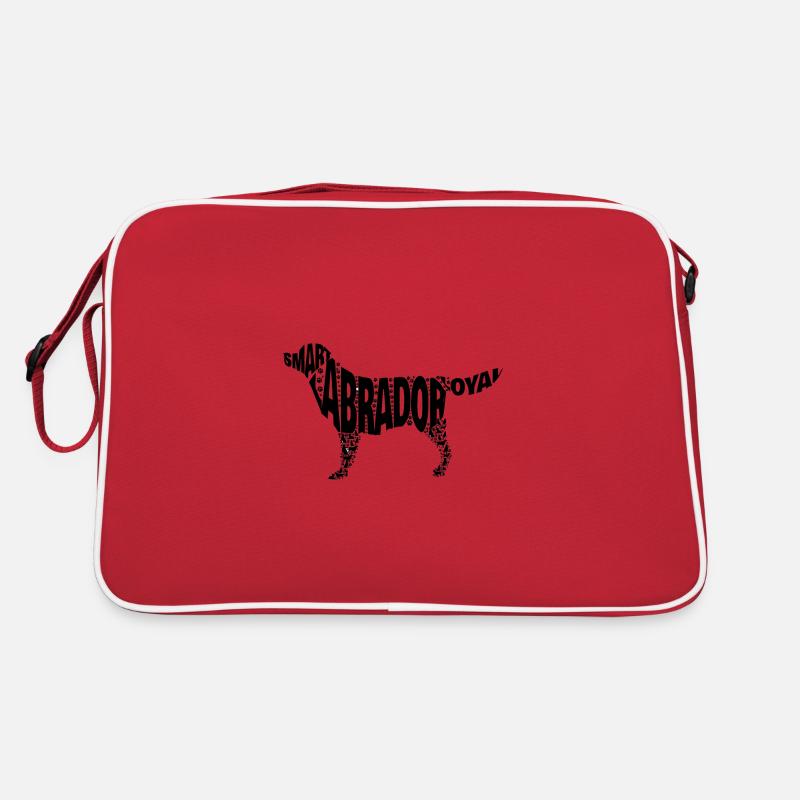 Labrador - Retro Tasche - Rot/Weiß