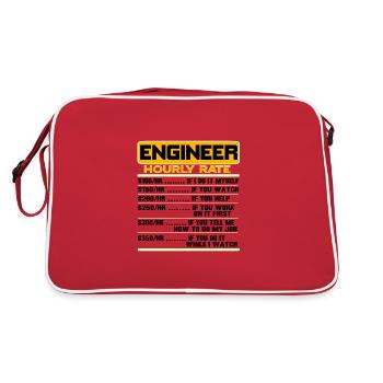 Ingénieur Bürgerlich Baumeister Génie mécanique Mathématiques - Sac Retro - rouge/blanc - Dos