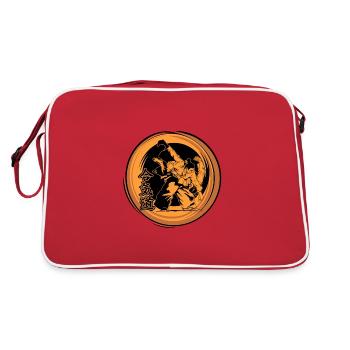 Aikido - Retro Tasche - Rot/Weiß - Hinten