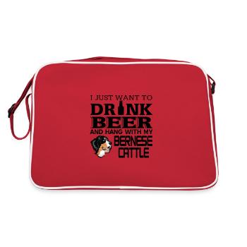 Chien de montagne bernois - Sac Retro - rouge/blanc - Dos