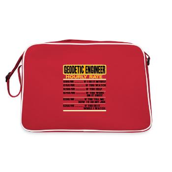 Cadeau d'emploi d'arpenteur arpenteur - Sac Retro - rouge/blanc - Dos