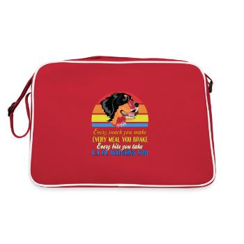 Chien de montagne bernois - Sac Retro - rouge/blanc - Dos