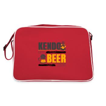 Kendo - Sac Retro - rouge/blanc - Dos