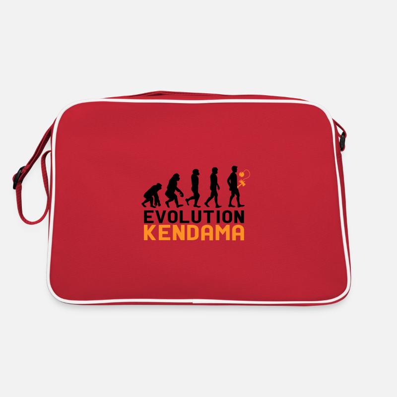 Kendama - Retro Tasche - Rot/Weiß