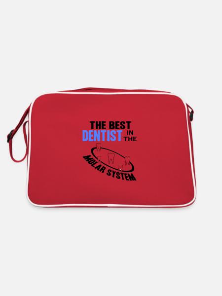 dentist - Retro Bag - red/white - Back