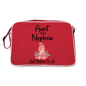 Aunt & Nephew Best Partners For Life Gift Funny - Sac Retro - rouge/blanc - Dos
