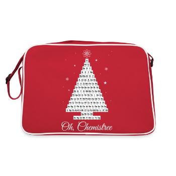 Éléments du tableau périodique de Noël de Chemistree - Sac Retro - rouge/blanc - Dos