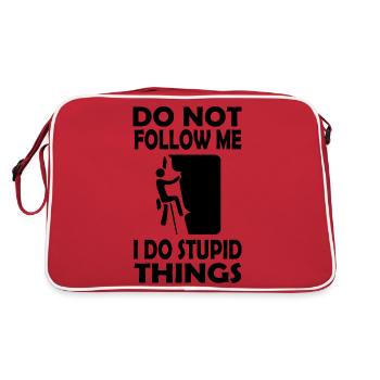 Bouldern Klettern Climbing - Retro Tasche - Rot/Weiß - Hinten