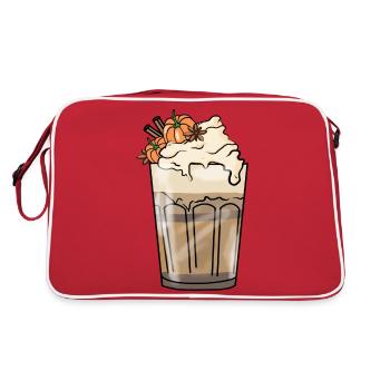 Kürbis Latte Macchiato - Pumpkin Spice Latte - Retro Bag - red/white - Back