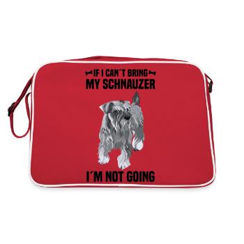 Schnauzer dog breed - Retro Bag - red/white - Back