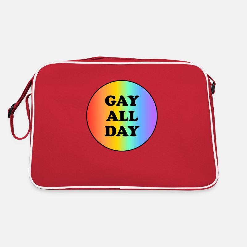 Schwul den ganzen Tag Retro Tasche