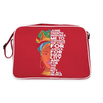 Juneteenth m’inspire | Journée de la liberté | 19 juin - Sac Retro - rouge/blanc - Dos