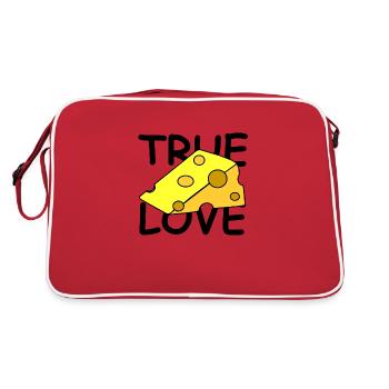 true love cheese - Retro Bag - red/white - Back