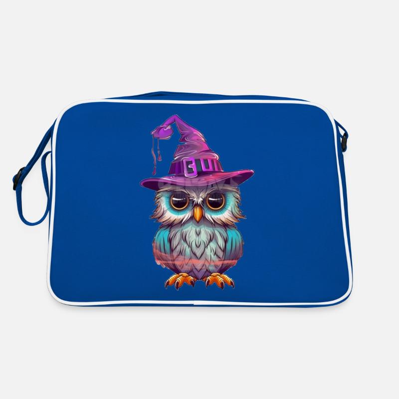 Owl witch with hat Retro Bag