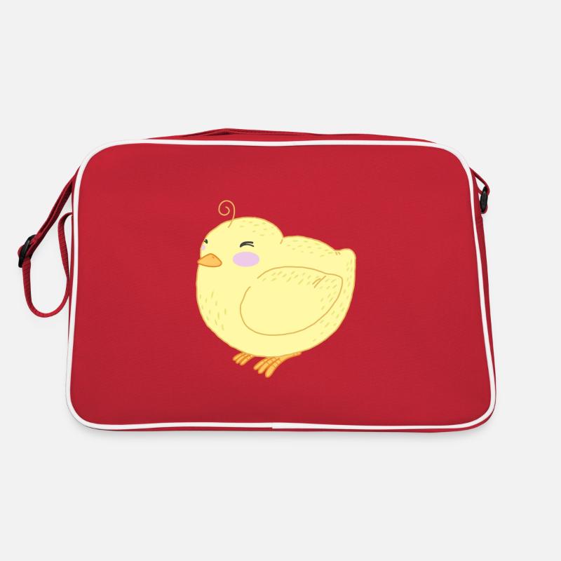 Mignon petit poussin - Sac Retro - rouge/blanc