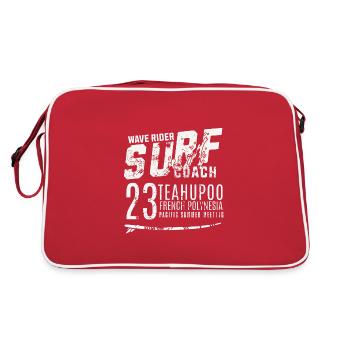 Surf coach wave rider Teahupoo Tahiti - Sac Retro - rouge/blanc - Dos