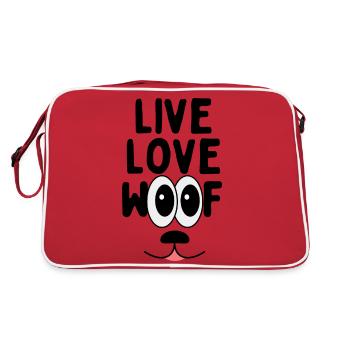 Live Love Woof Amoureux des chiens - Sac Retro - rouge/blanc - Dos