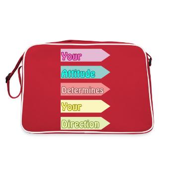 Votre attitude détermine votre direction - Sac Retro - rouge/blanc - Dos
