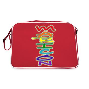 Maricón - Sac Retro - rouge/blanc - Dos