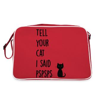 Tell your cat i said pspsps - Retro Bag - red/white - Back