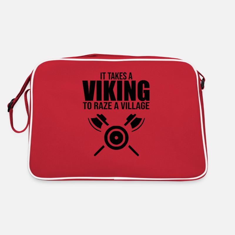 Zerstöre ein Dorfzitat Retro Tasche