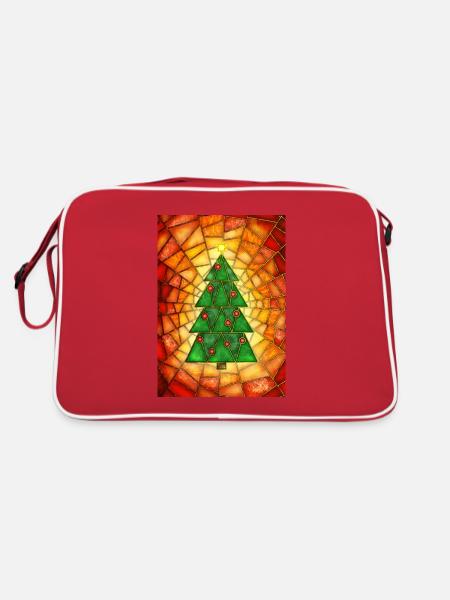 Christmas tree in Tiffany style - Retro Bag - red/white - Back