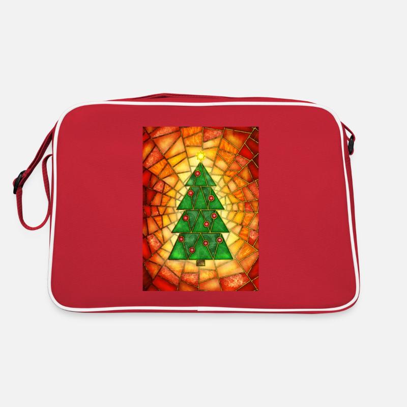 Weihnachtsbaum im Tiffany Stil Retro Tasche