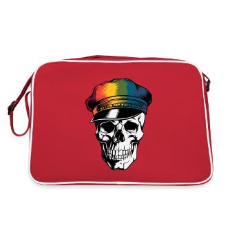 Funny Carnival Carnival Skull Helau - Retro Bag - red/white - Back