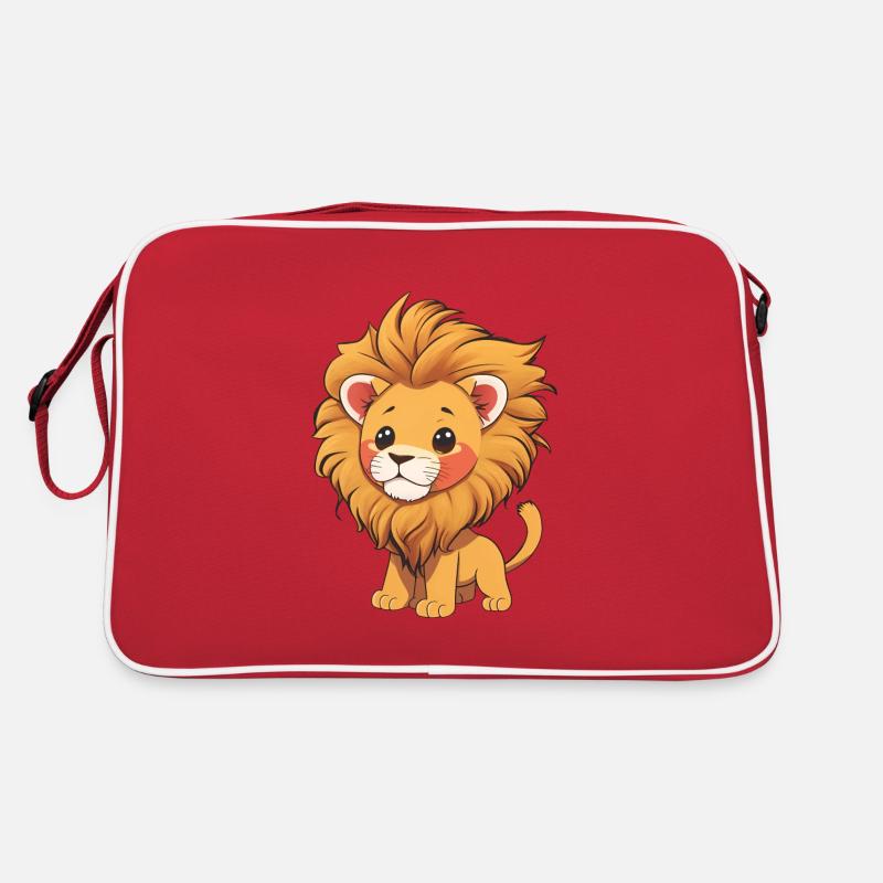 Total niedlicherLöwe Retro Tasche